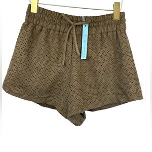 NWT She and sky dark green eyelet shorts  small.
